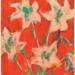 White Lilies on Red